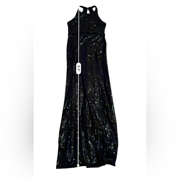 Jenny‎ Yoo Jules Sequin Gown Size 10 Black Blouson Formal Evening Wedding - Picture 10 of 10